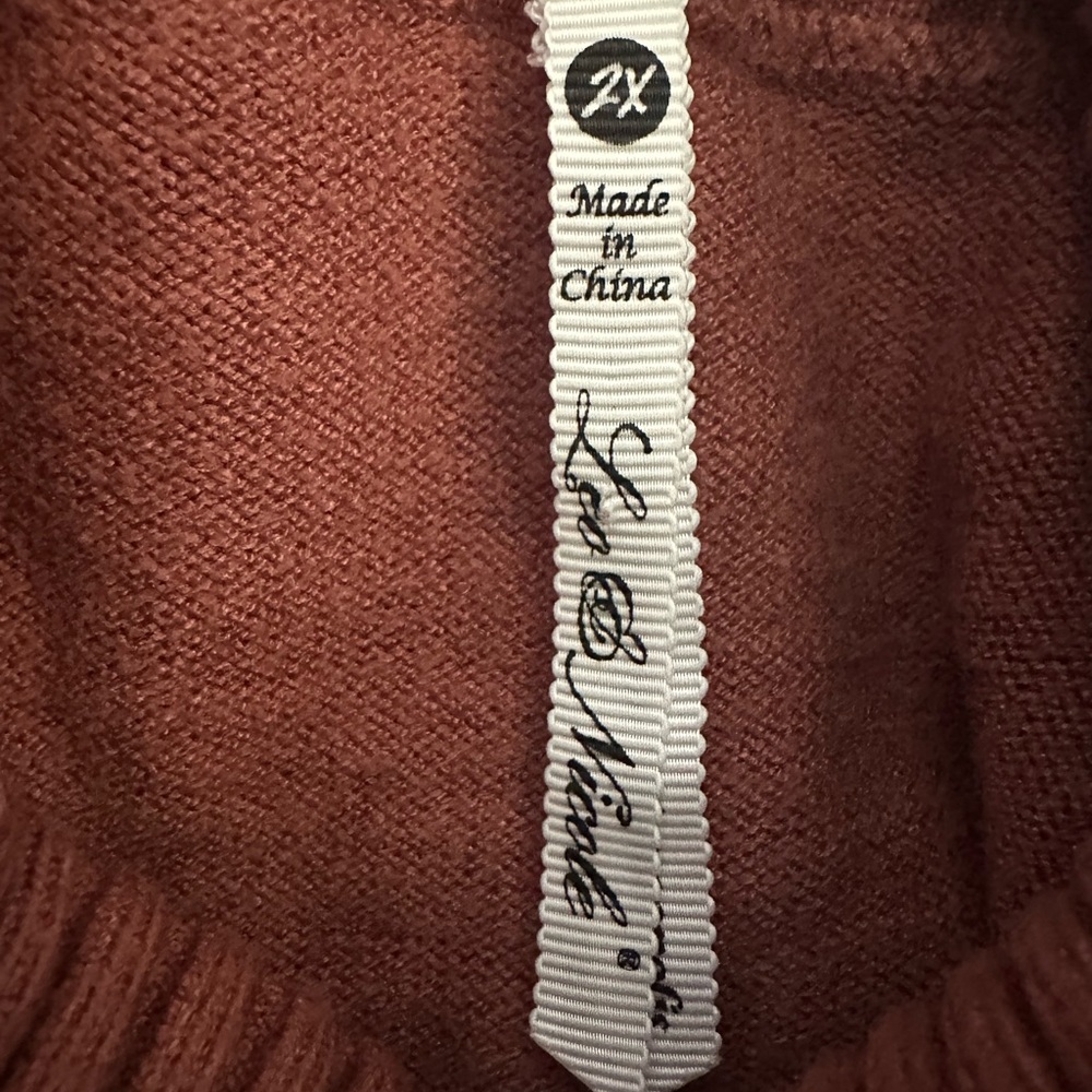 Lee & Nicole Oversized Cowl Neck Sweater | 2X - Picture 4 of 4
